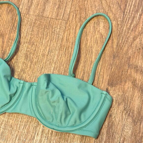 J. Crew Balconette Underwire Bikini Top in Green Size 32B - Picture 3 of 8